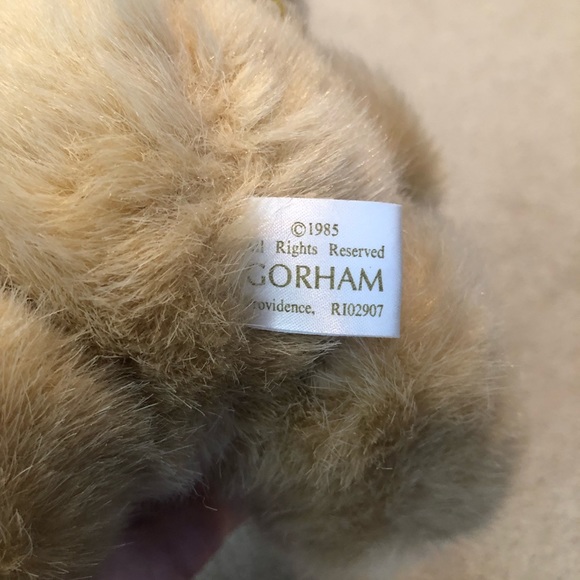 Gorham Remembears Teddy Bear Vintage 1985 Red Green Scarf Hat Jointed Plush NWT - Picture 4 of 8